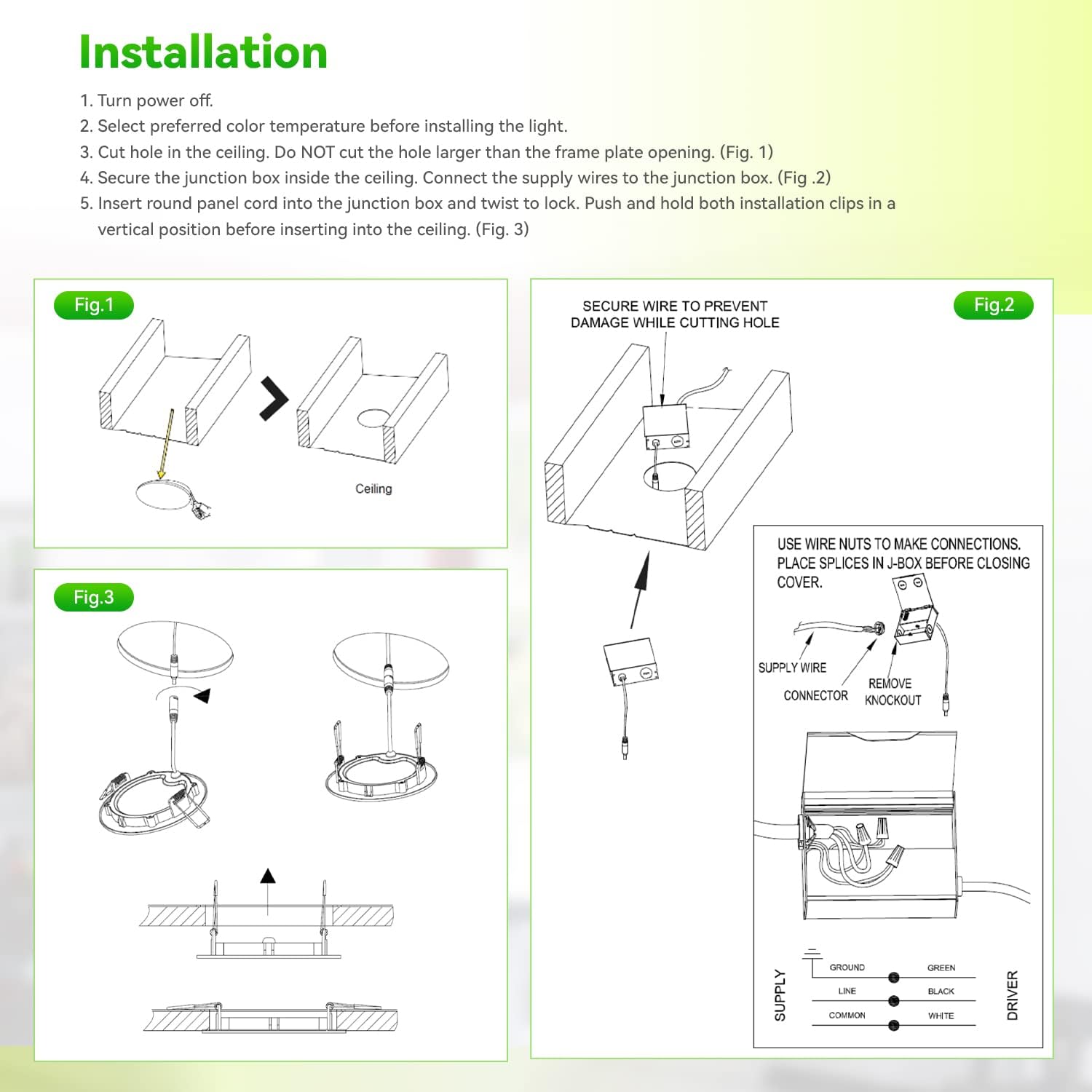 LEDONE 6 Inch LED Ultra-Thin Recessed Lighting with Junction Box, 2700K/3000K/3500K/4000K/5000K Selectable,CRI93, Dimmable Recessed Lights, 14W=100W,1100LM, IP20&Energy Star Rated, 12 Pack