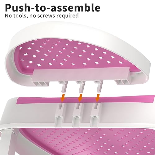 Miniatura 3 de Soporte de bañera para bebés de 0 a 6 meses, bañera portátil plegable para bebés, bañera ergonómica de malla para bebés, color rosa