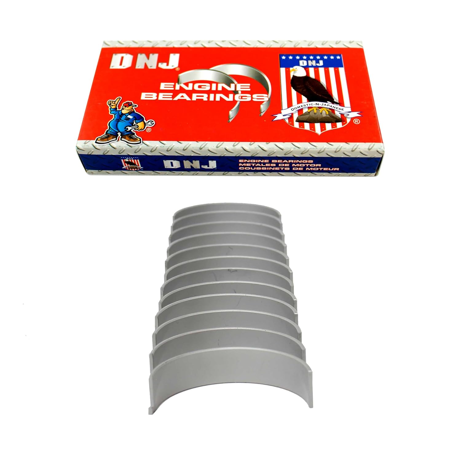 DNJ RB4253.10 Oversize Main Bearings Set For 2014-2020 Acura, Honda M D X, Odyssey, Passport, Pilot, Ridgeline, R L X, T L X 3.5L V6 SOHC 24V