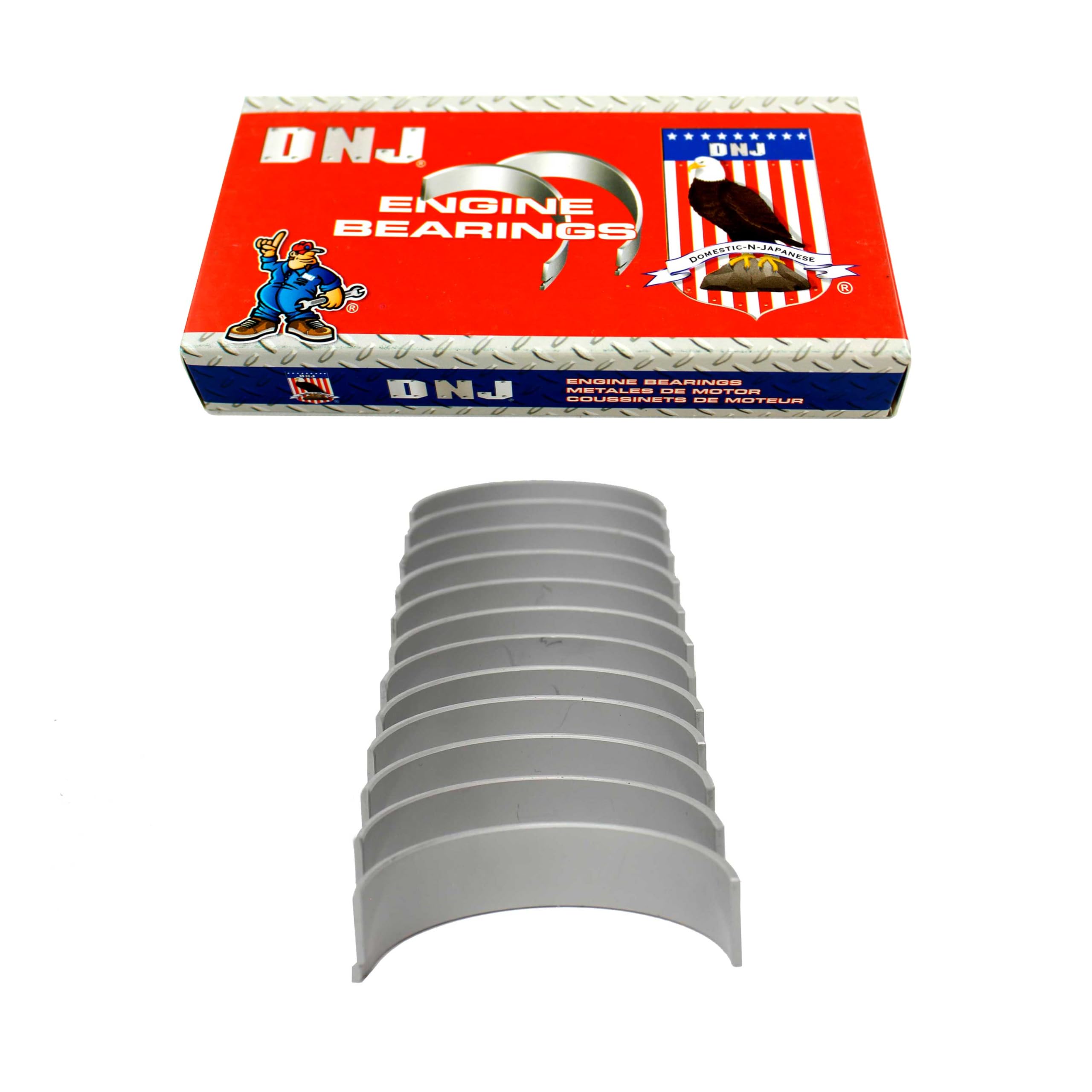 DNJ RB4253.10 Oversize Main Bearings Set For 2014-2020 Acura, Honda M D X, Odyssey, Passport, Pilot, Ridgeline, R L X, T L X 3.5L V6 SOHC 24V