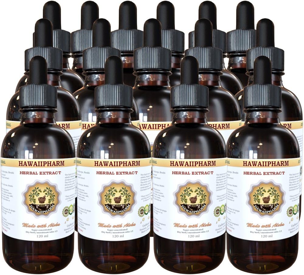 HawaiiPharm Garlic Liquid Extract, Organic Garlic (Allium sativum) Tincture Supplement 15x4 oz