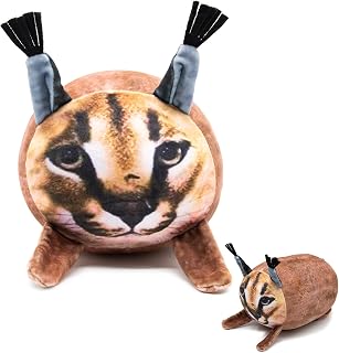 Maikerry floppa Plush 8.3 inches Caracal Chubby Pillow cat Stuffed Animal Plush Toy for Kids, Anime Fan Gifts, Children's, Party Decoration