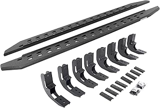 Go Rhino RB20 Slim Running Boards & Brackets | Galvanized Steel, Protective Bedliner Coating | 69404887ST | Fits 2019-2025 Chevrolet Silverado & GMC Sierra Crew Cab (See Description)