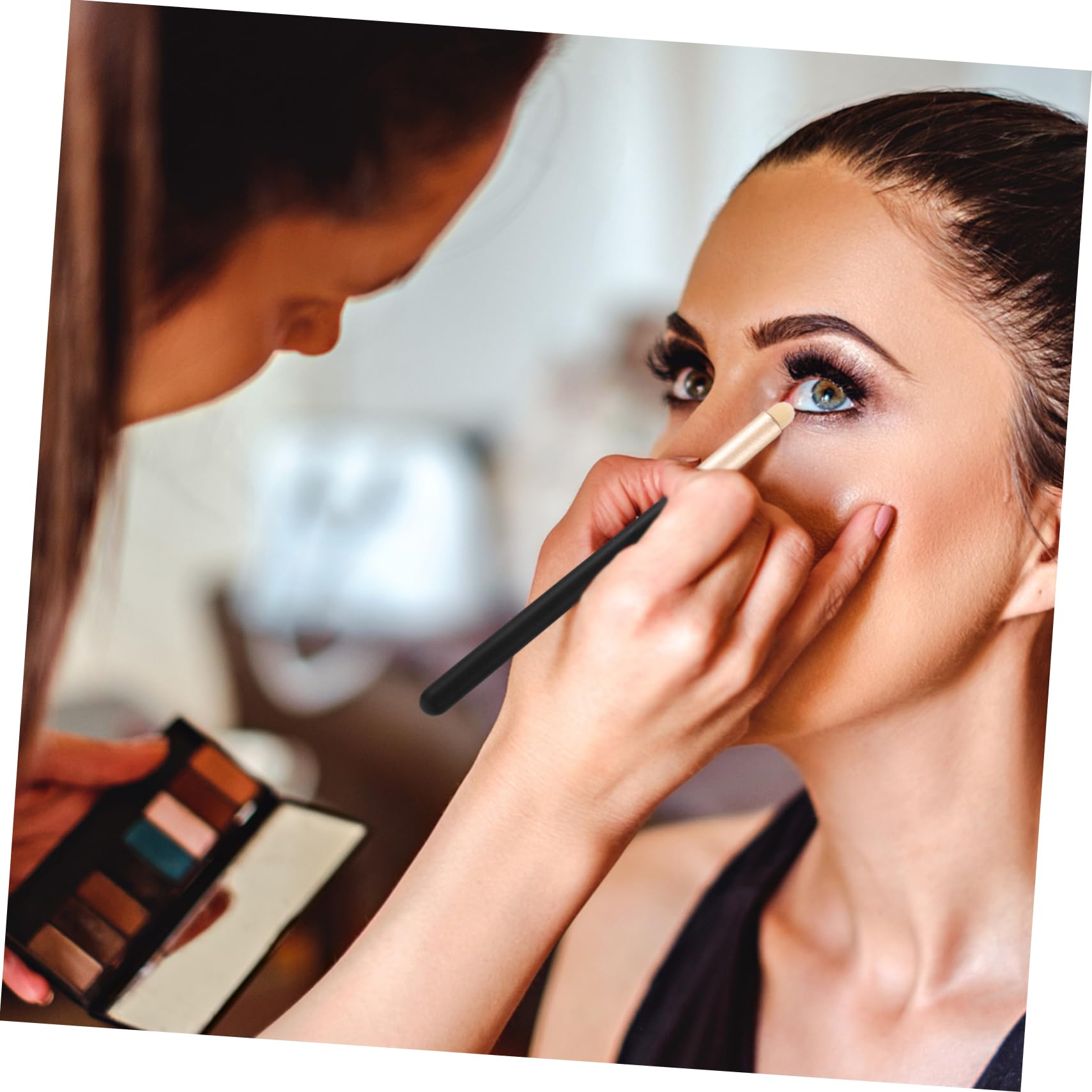 VALICLUD Mini Makeup Brush Set 3pcs Lip Brush for Lipstick Lip Gloss Concealer Eye Shadow for Travel