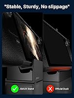 Vista 4 de JSAUX Soporte para plataforma de vapor oficial/ROG Ally con funda, aleación de aluminio esmerilado, soporte antideslizante