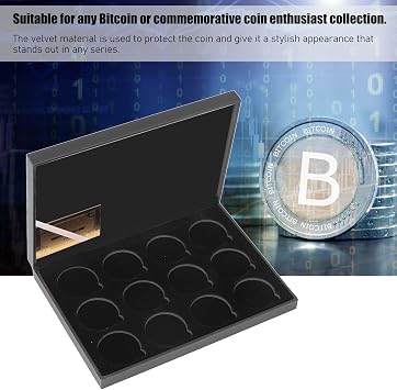 BigKing Coin Case, Coin Storage Box, Commemorative Coin Storage Box, Coin Box with Foam Gasket, Round Coin Holder, Commemorative Medal Velvet Craft Storage Gift Box for Collect