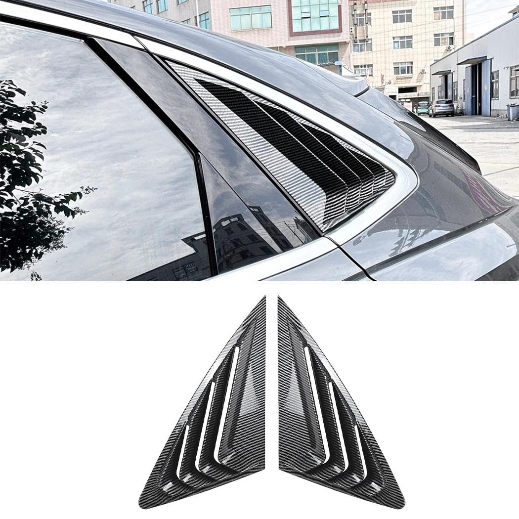 Laterale Lunotto Posteriore Ala Trim Per Q3 Per F3 Sportback 2019 2020 2021 2022 2023 2024 ABS Tuning Triangolo Posteriore Finestra Ombra Spoiler Kit Corpo Vettura | Carbon Fiber look