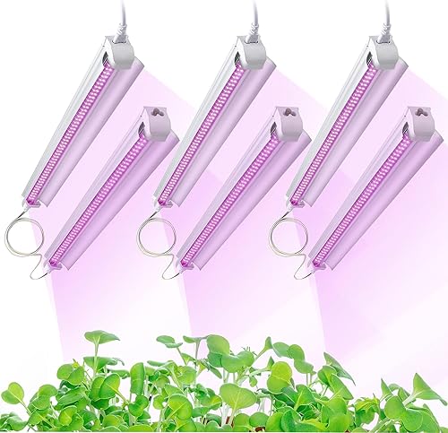 Miniatura 10 de TYAGMAM Grow Light, 2ft T8,150W(6 x 25W, 900W Equivalent), Super Bright, Full Spectrum Sunlight Plant Light, LED Grow Light Strips, Grow Light Bulbs