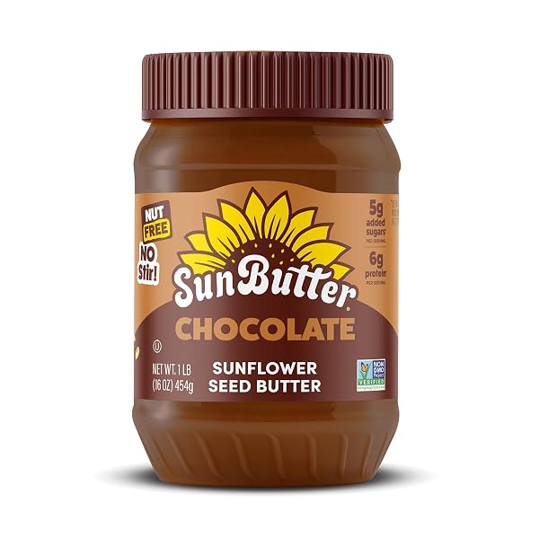 SunButter Seed Butter, 16 oz Nut-Free Spread with 7g Plant-Based Protein, Roasted Rich & Savory Flavor, Smooth Texture |