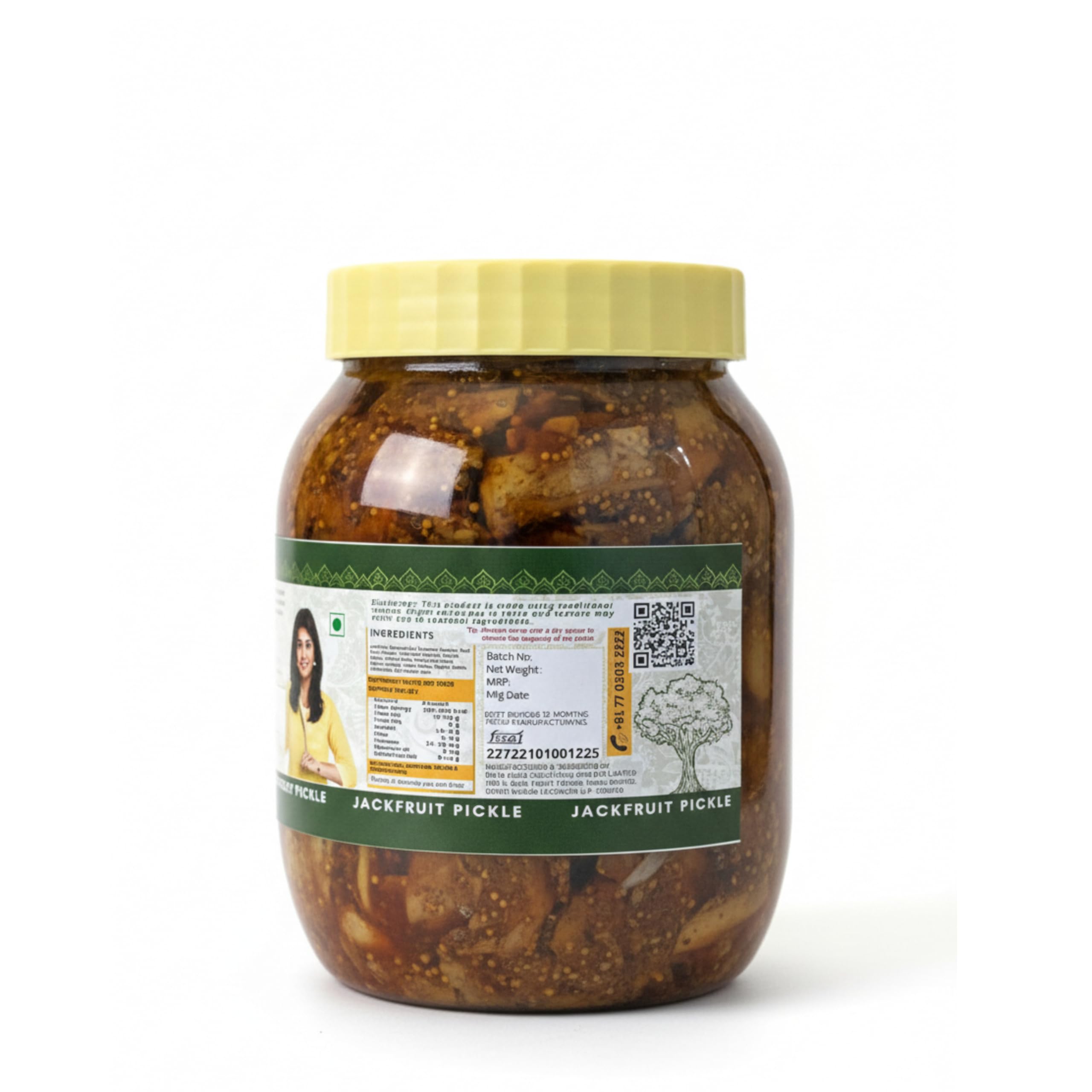 Baya India Kathal Ka Achar, Jackfruit Pickle, Homemade Pickle, Pure Mustard Oil, Spicy and Tangy, No Preservatives, No Vinegar, No Onion, No Garlic, Sun Dried, 700g 1