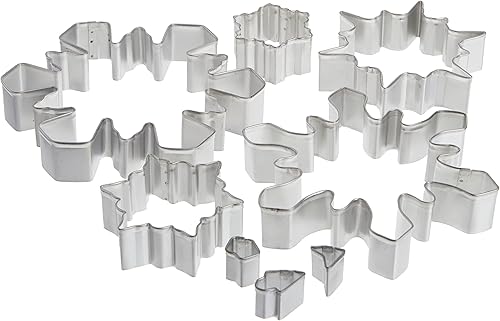 Miniatura 8 de RM International Cortadores de galletas de copo de nieve diseños y detalles surtidos juego de 5 piezas