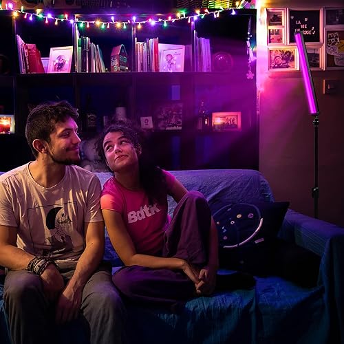 Miniatura 7 de 2600-9600K - Varita de luz LED RGB a todo color de 360, iluminación de fotografía de 5000 mAh recargable, 21 efectos de luces para grabación de