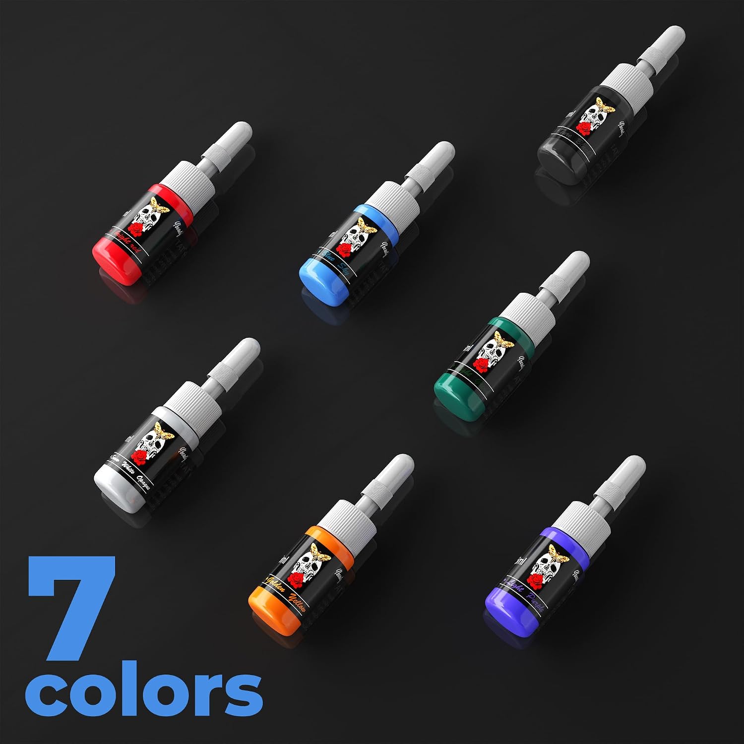 Tattoo Machine Kit Rotary Wireless Tattoo Gun Kit with 20pcs Extra Smooth Cartridge Needles Practice Skin Tattoo Supplies for Beginners & Professional Artists