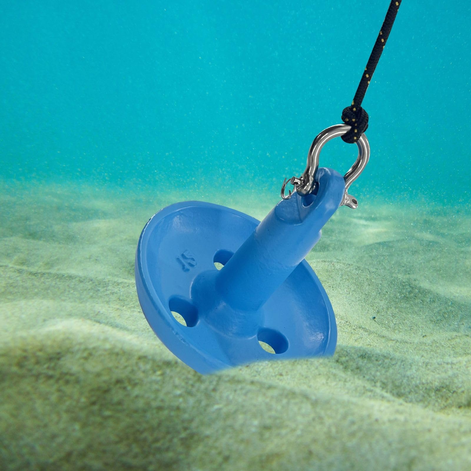 XIALUO Kit di ancoraggio a fungo marino, 5,4 kg, blu, rivestito in PE, accessori per kayak da pesca, canoa, jet ski, SUP paddle board e piccole barche
