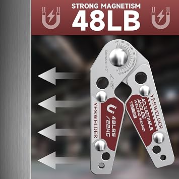 YESWELDER Adjustable Angle Welding Magnet 20-200 Welding Magnet of 48LBs