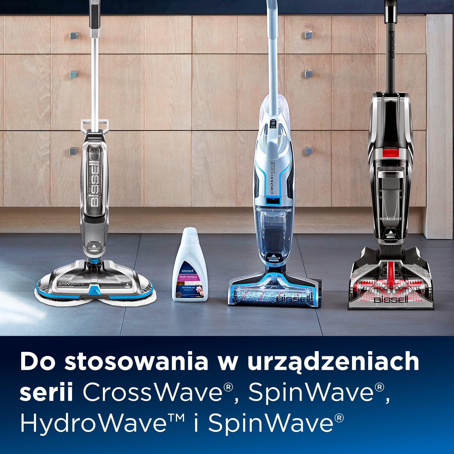 Bissell CrossWave 2815 zestaw akcesoriów, 2 x 1 l, uniwersalny środek do czyszczenia wielopowierzchniowego wałka ze szczotką, 1 x filtr