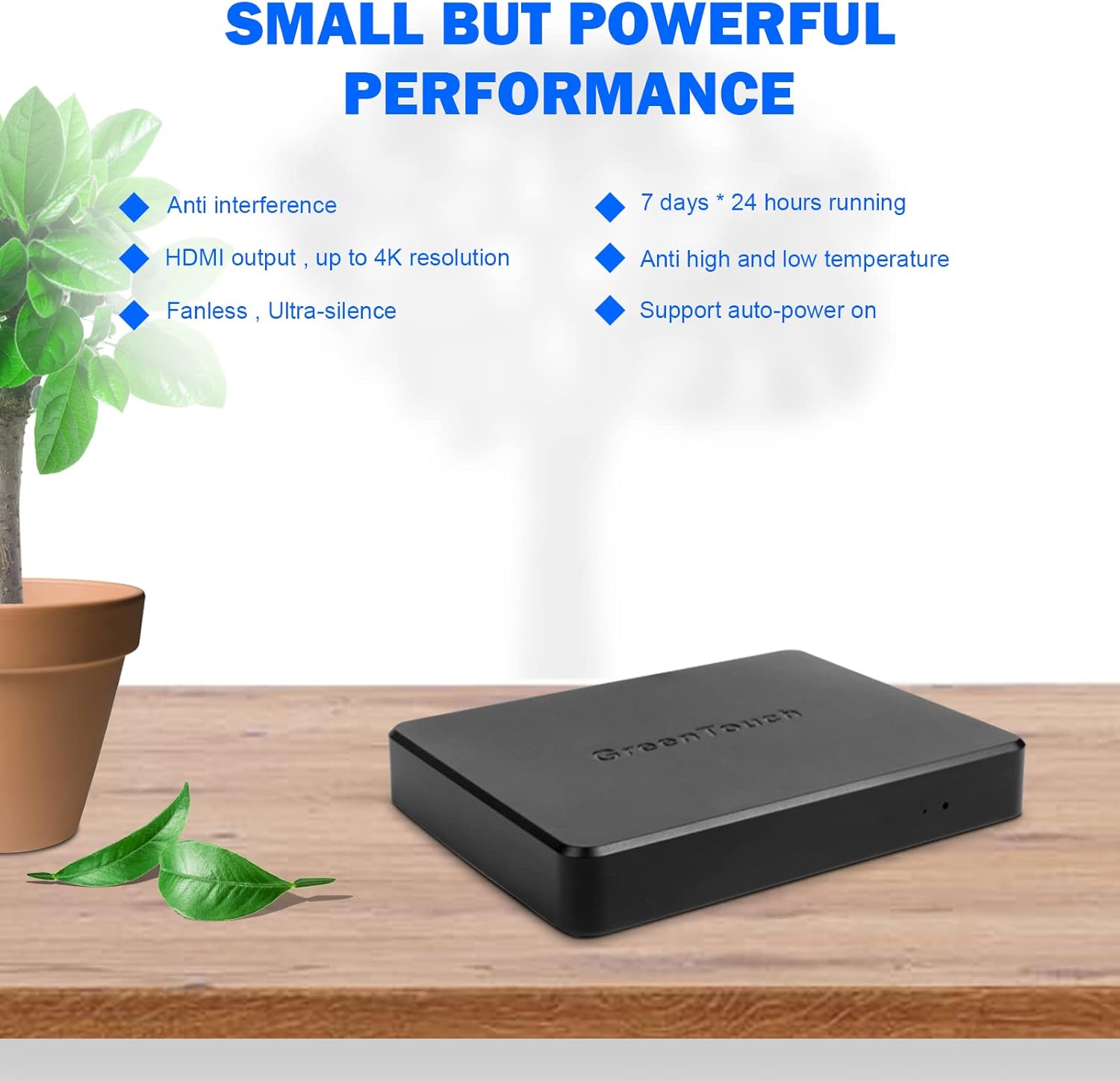Diagram showing how to connect the TV Box to a monitor and internet