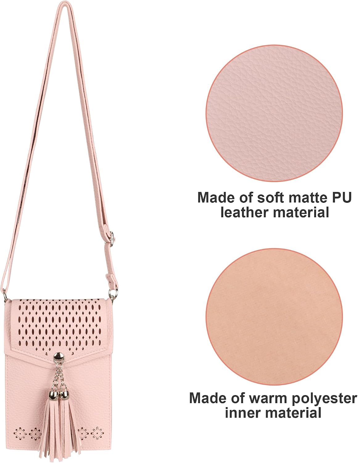  Small Crossbody Bags for Women, Tassel Purse, Gifts for Teen Girls thumbnail