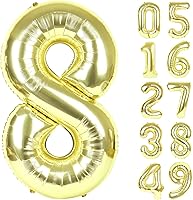 Vista 84 de Globos con números con estampado de vaca, globos de 40 pulgadas del número 0-9 (cero-nueve), globo de vaca para suministros de fiesta de cumpleaños