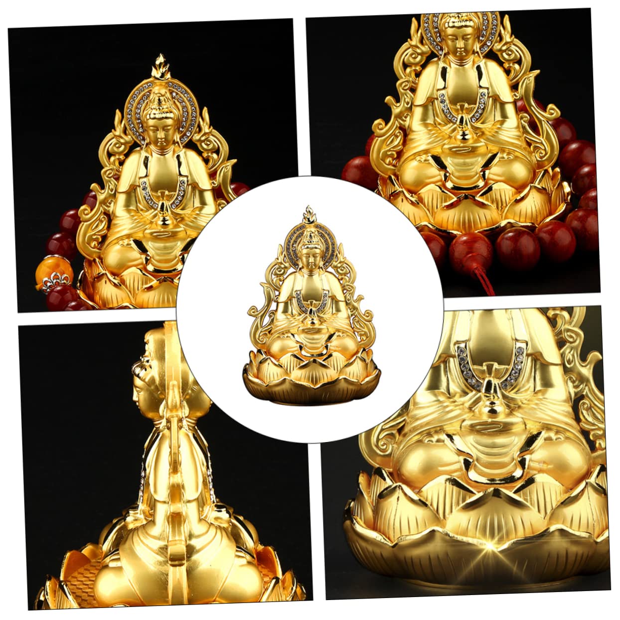 MAGICLULU Diffusore di Aromi per Auto in Lega Oro Design Elegante, Piccolo Formato per Ridurre i Gas, Decorazione Interna Raffinata e Profumatore Doppia Faccia