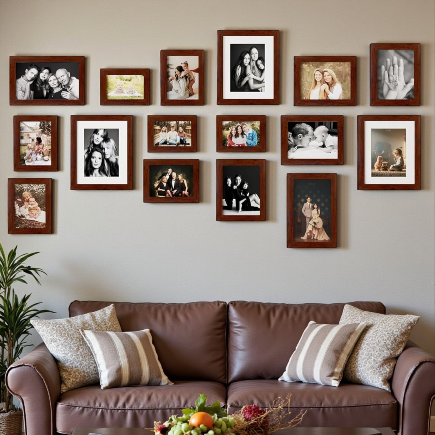 Art Street Photo Frame for Wall Photo Frame Collage Set of 16 Pcs Picture Frame Set For Home & Wall Decoration, Color - Brown, Mix Size- 4x6, 5x7, 6x8, 6x10, 8x10 Inches