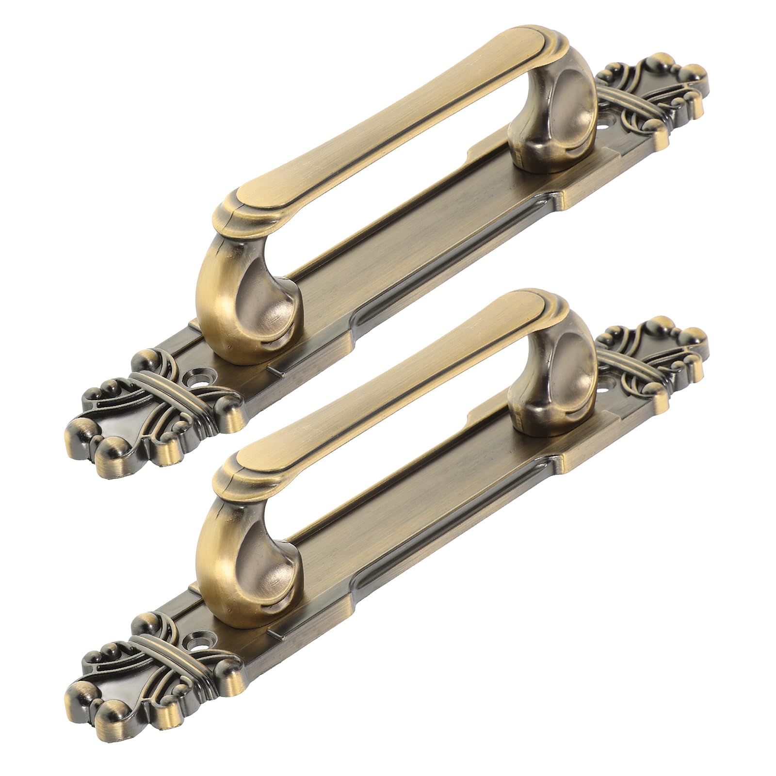 Poignée de porte coulissante d'exception en bronze véritable style vintage 215 mm