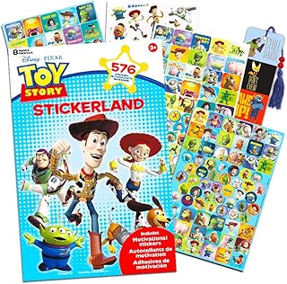 Disney Pixar Toy Story Party Favors Stickers Pack ~ Bundle with 575+ Toy Story Stickers, 8 Sticker Sheets (Toy Story Party Supplies)