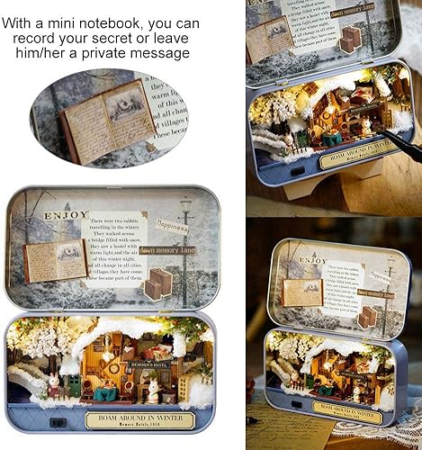 Miniatura 2 de Natudeco Caja de casa de muñecas en miniatura, caja de casa de muñecas de teatro, casa de muñecas en miniatura para casa de muñecas en miniatura,