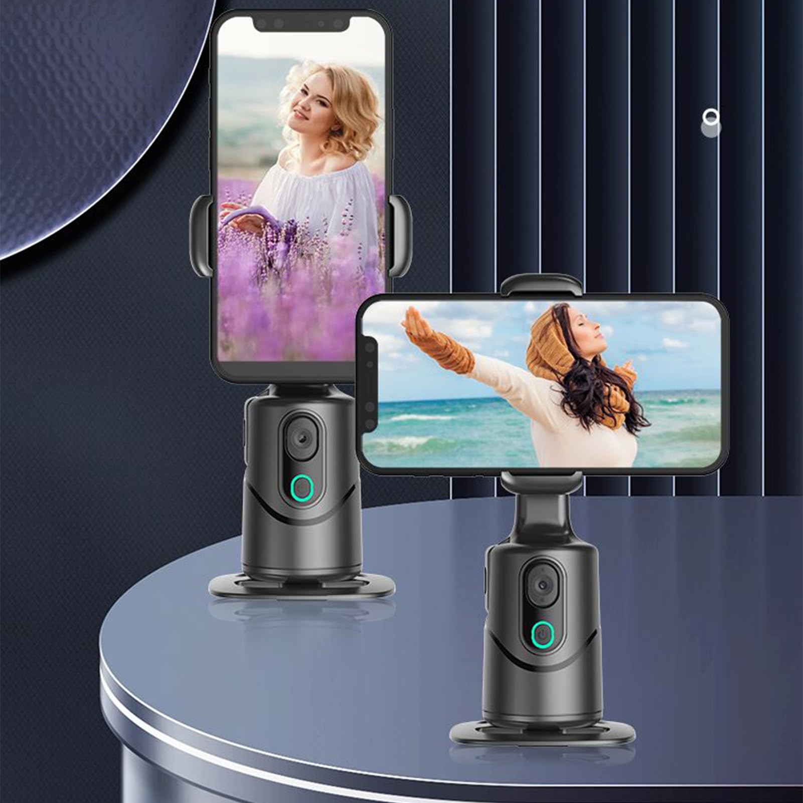 Gimbal Smartphone Videoregistrazione Rotazione 360° E Tracciamento AI A 3 | Gimbal Cellulare Riconoscimento Facciale Lunga Autonomia Per Vlogger, Streamer Live, Viaggi, Eventi Sportivi