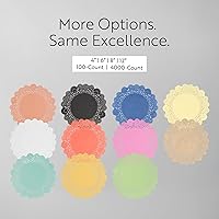 Vista 5 de Restaurantware Pastry Tek Blondas de Encaje de 6 x 6 Pulgadas 100 Vajilla Decorativa Manteles Individuales - Blondas de Mesa Desechables Redondas