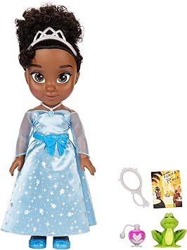 Disney Princess Tiana Doll My Singing Friend & Naveen Frog Plus Accessories - Sings Almost There and Talks for Girls Ages 3+