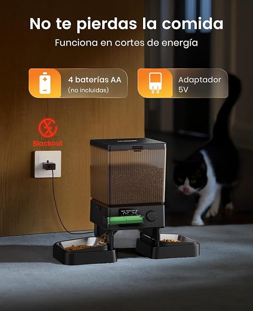 Foto 7 de 8 de oneisall Comedero Automático para Gatos 5L