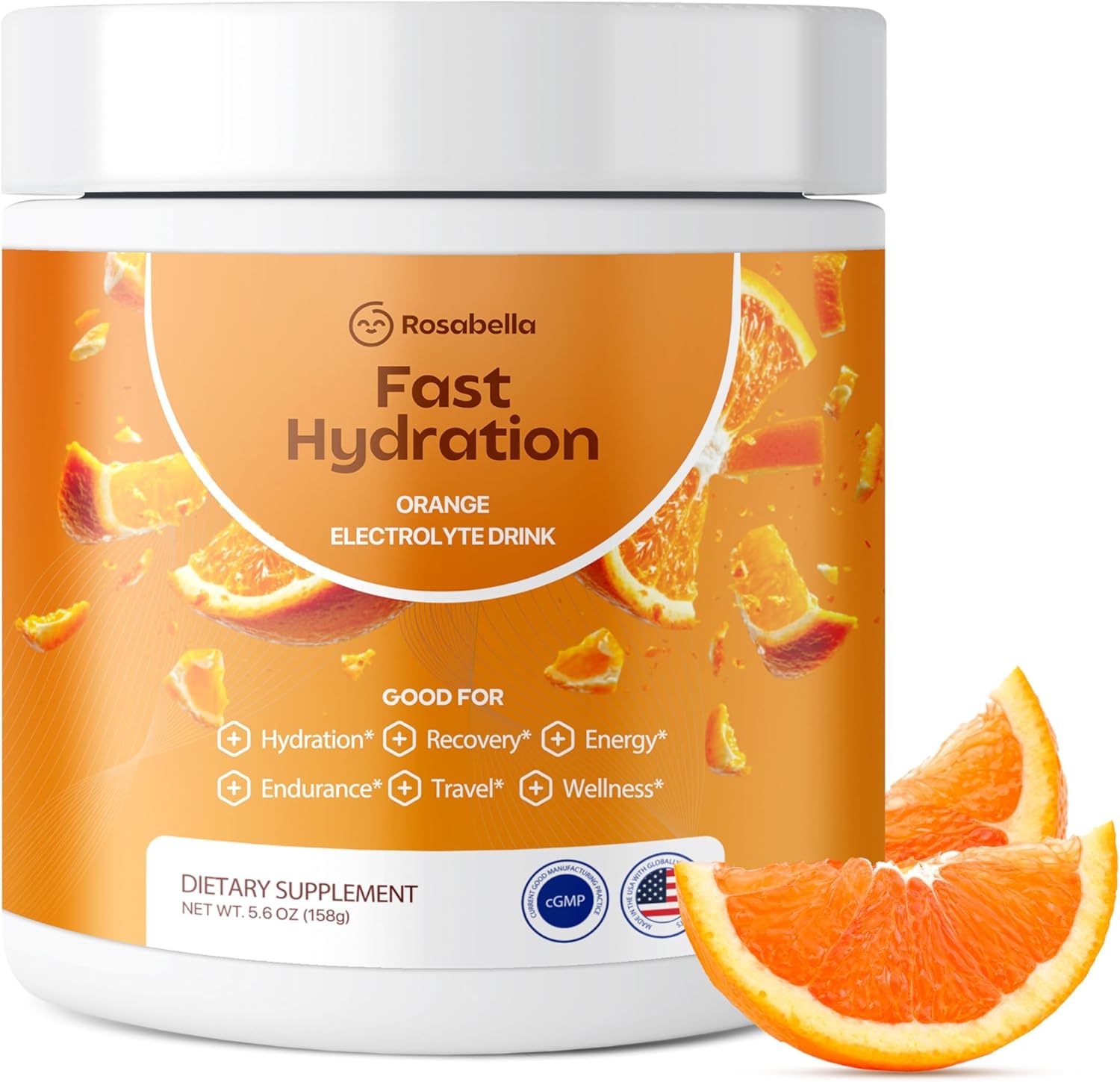 Rosabella Electrolyte Drink Powder – Orange...