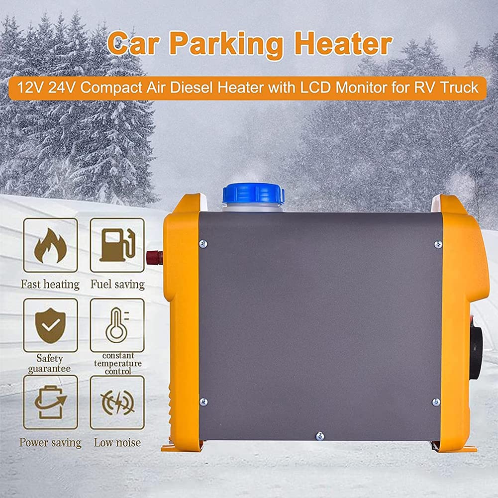 Chauffage Diesel Autonome 12V 2kW/5kW/8kW Soulnioi - Avec Silencieux, LCD Et Télécommande Pour Voiture, Camping-Car, Bateau