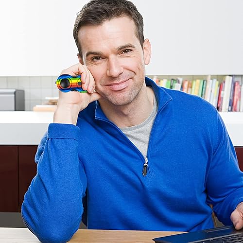 Miniatura 133 de WTYCD El Fidget Retro original: Juego de control clásico de goma Fidget Focus Toy con funciones de 8 vueltas y cordón - perfecto para aliviar