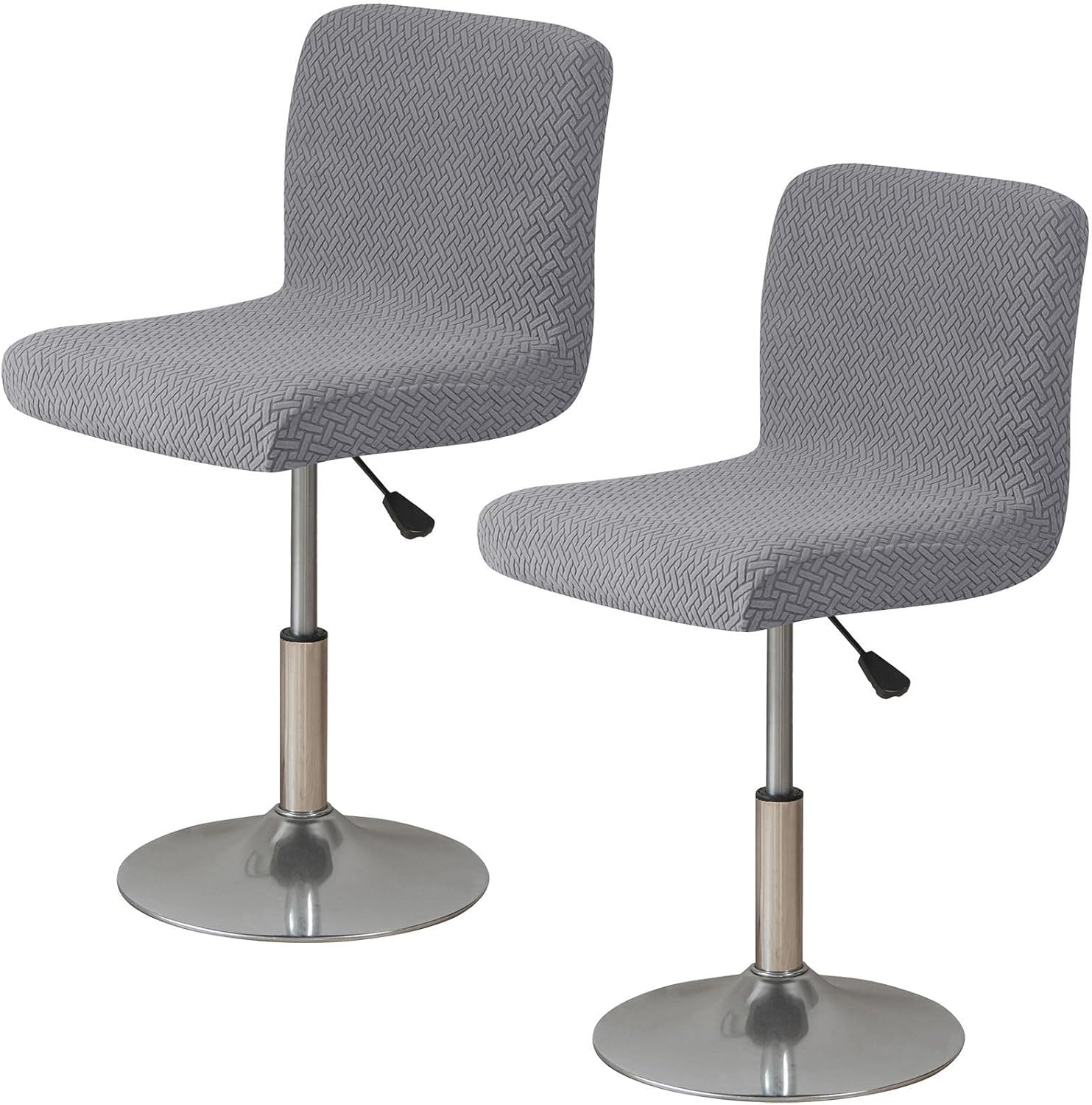 Bar Stool Cover, Stretch Bar Stool Cover with Short Back Spandex Washable Rotatable Pub Chair Cover for Dining Room(Bleu Marine,6 Pièces)