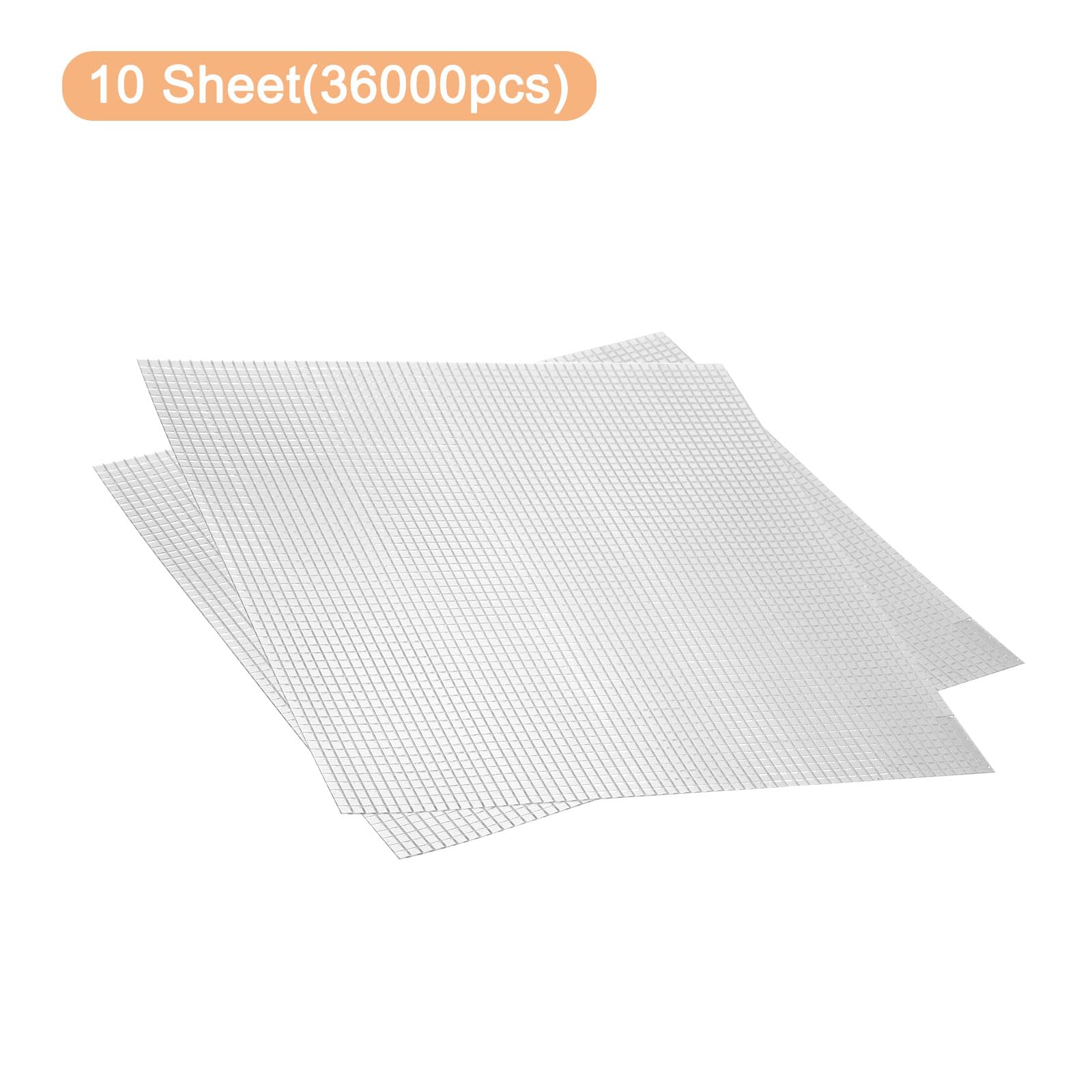 QUARKZMAN 36000 Pièces Miroirs Autocollants en Mosaïque, Mini Carreaux de Acrylique Carrés de 5 x 5 mm pour La Fabrication de Décorations Artisanales de Boule Disco, Argent
