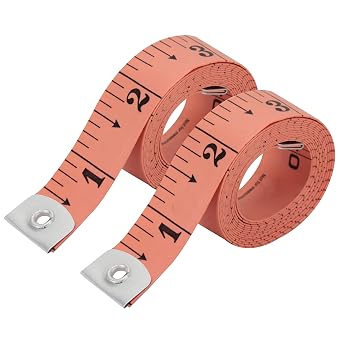 Flexible Tape Measure Pack of 2, Accurate Dual Scale Standard & Metric Measurements Tape,Soft Measuring Tape for Body, Weight Loss Sewing Tailor Craft Ruler 150cm/60 inch