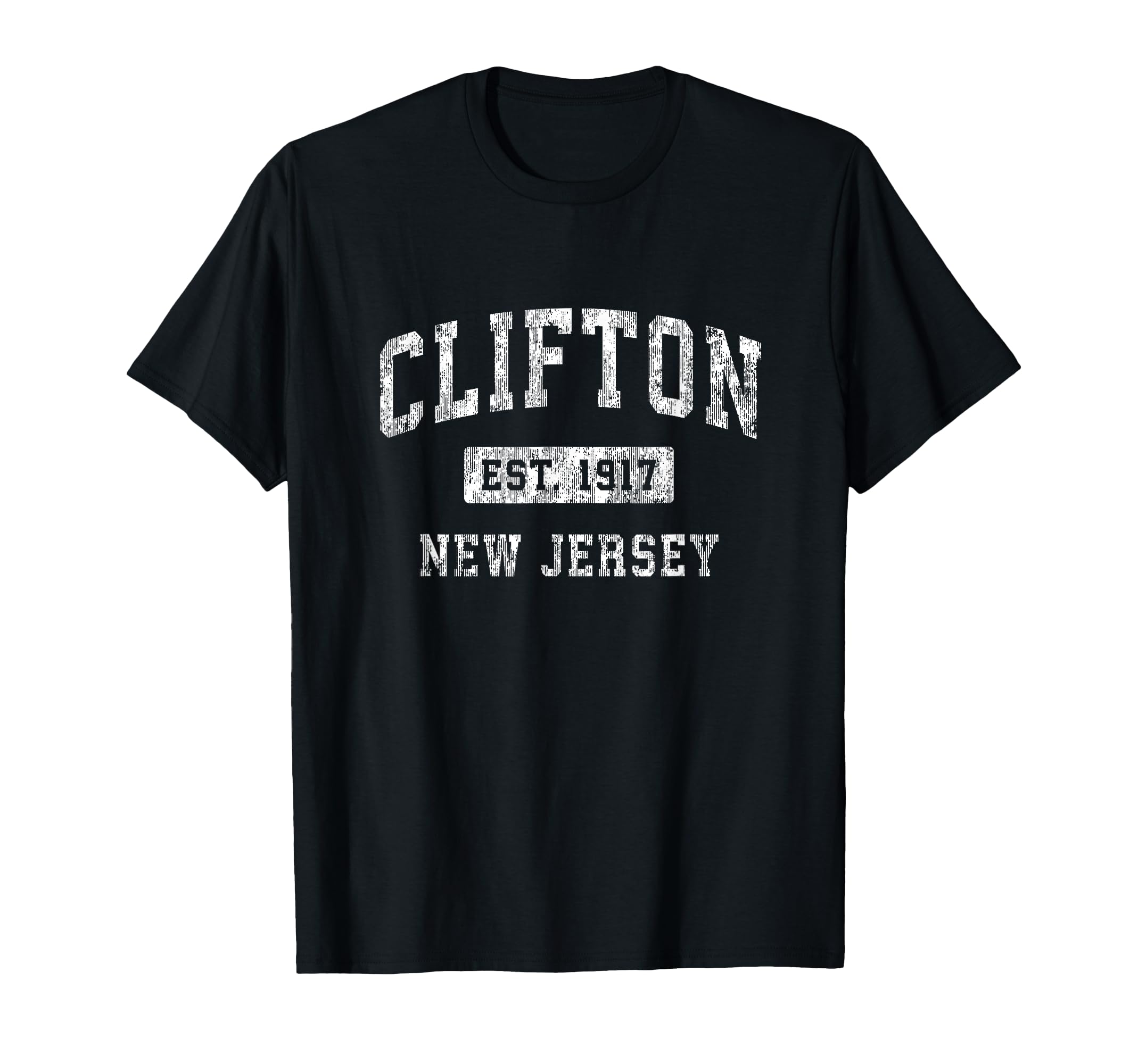 Clifton New Jersey NJ Vintage Established Sports Design T-Shirt