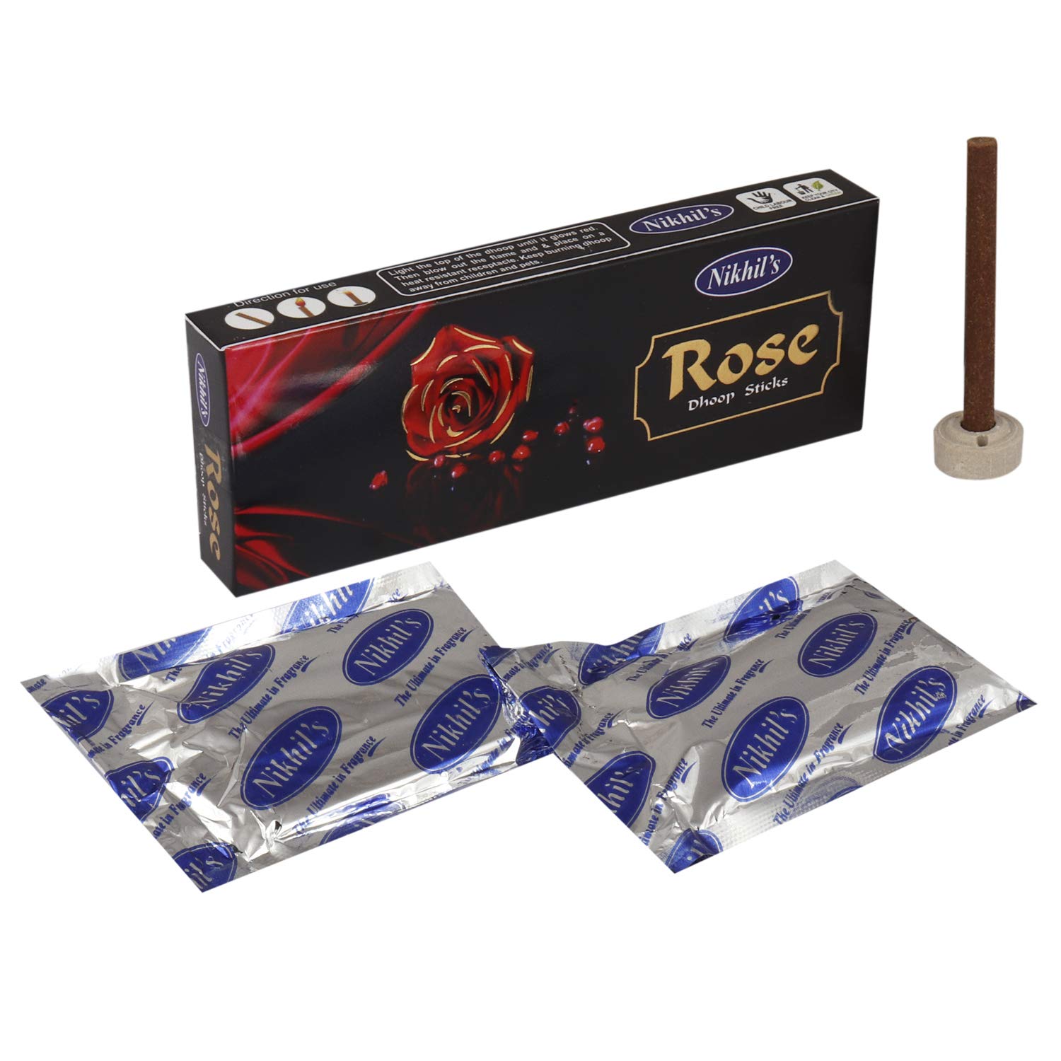 Nikhil Dhoop Sticks - Rose, Guggal & Oudh Pack -4
