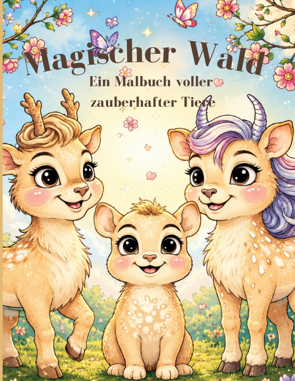 Magischer Wald: Ein Malbuch voller zauberhafter Tiere und magischer Waldszenen | Kreativer Malspaß für Kinder ab 8 Jahren