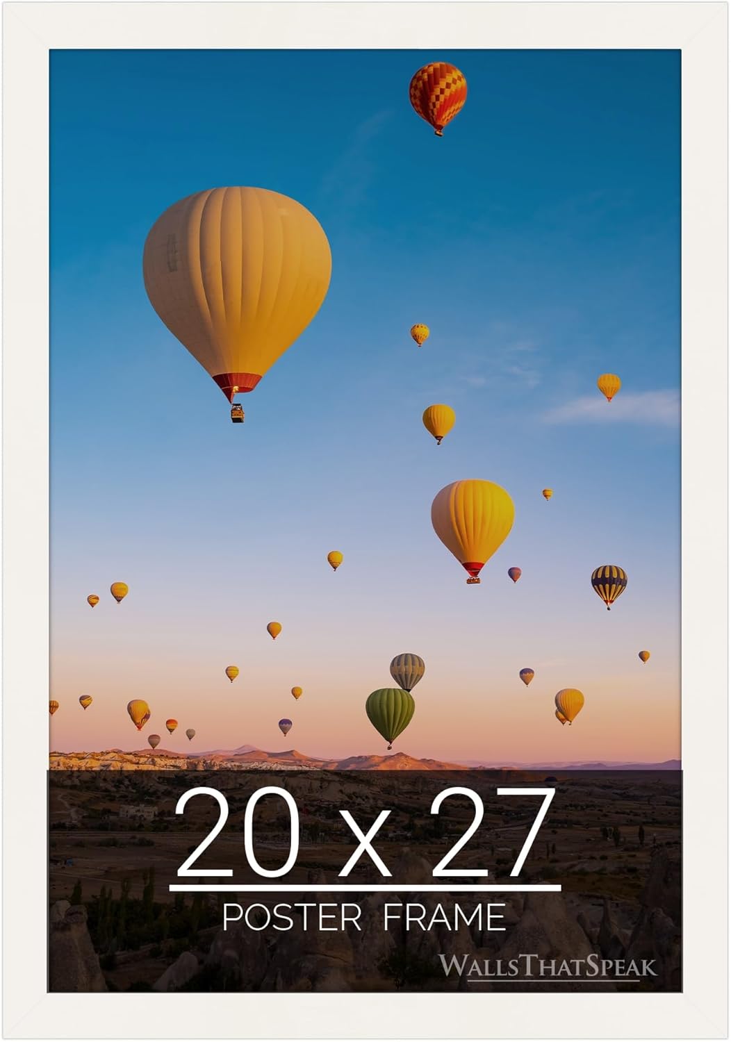wallsthatspeak 20x27 White Picture Frame for Puzzles Posters Photos or Artwork