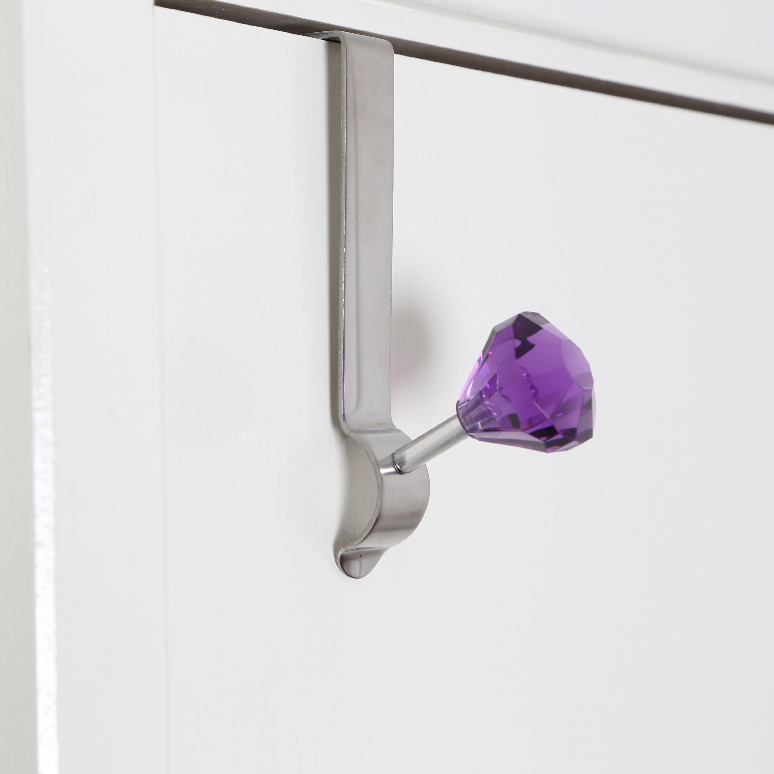 Premier Housewares Diamante Over Door Hook - Purple