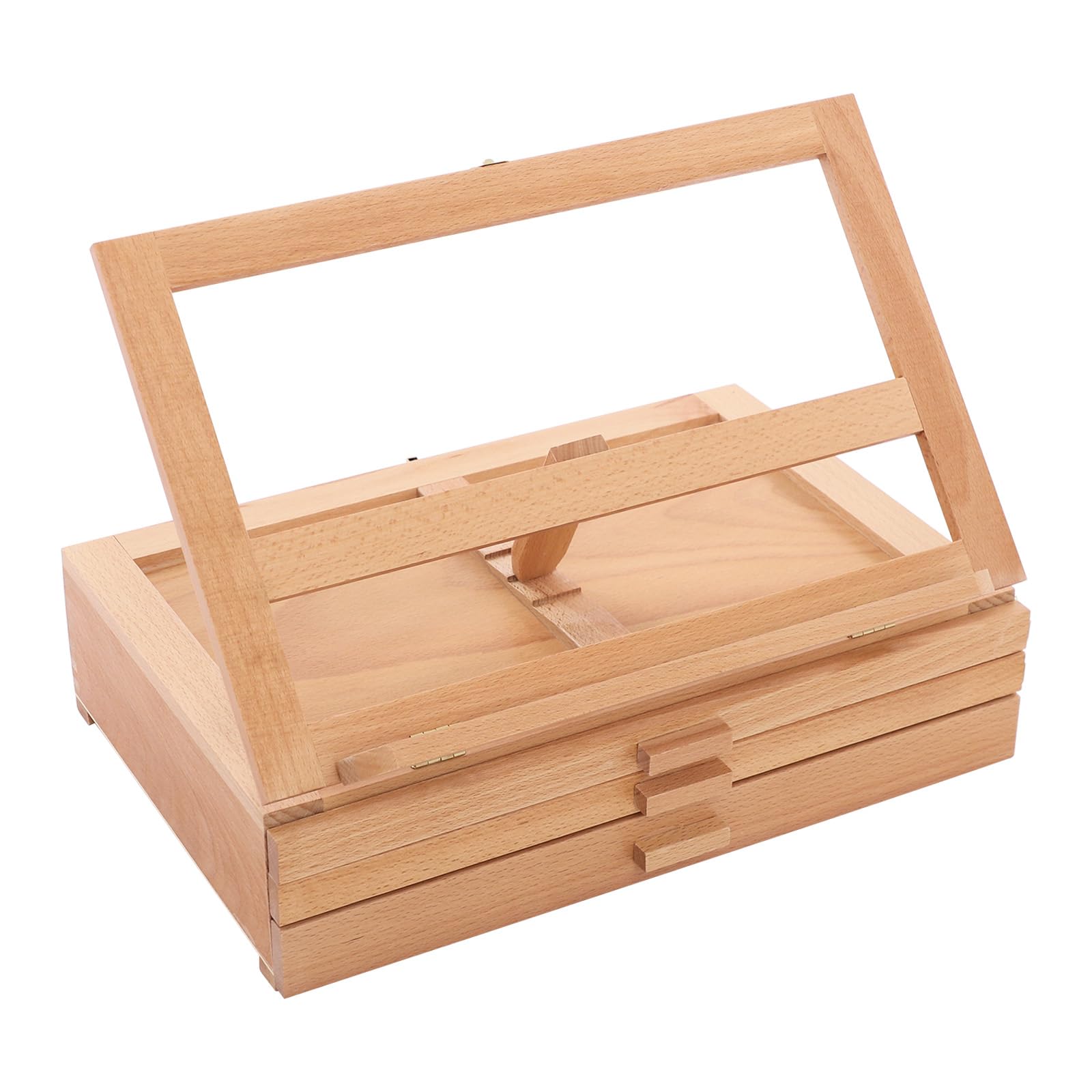 Caballete de mesa ajustable con 3 cajones, caballete portátil de madera de haya, soporte de pintura de alta calidad para artistas, estudiantes, principiantes