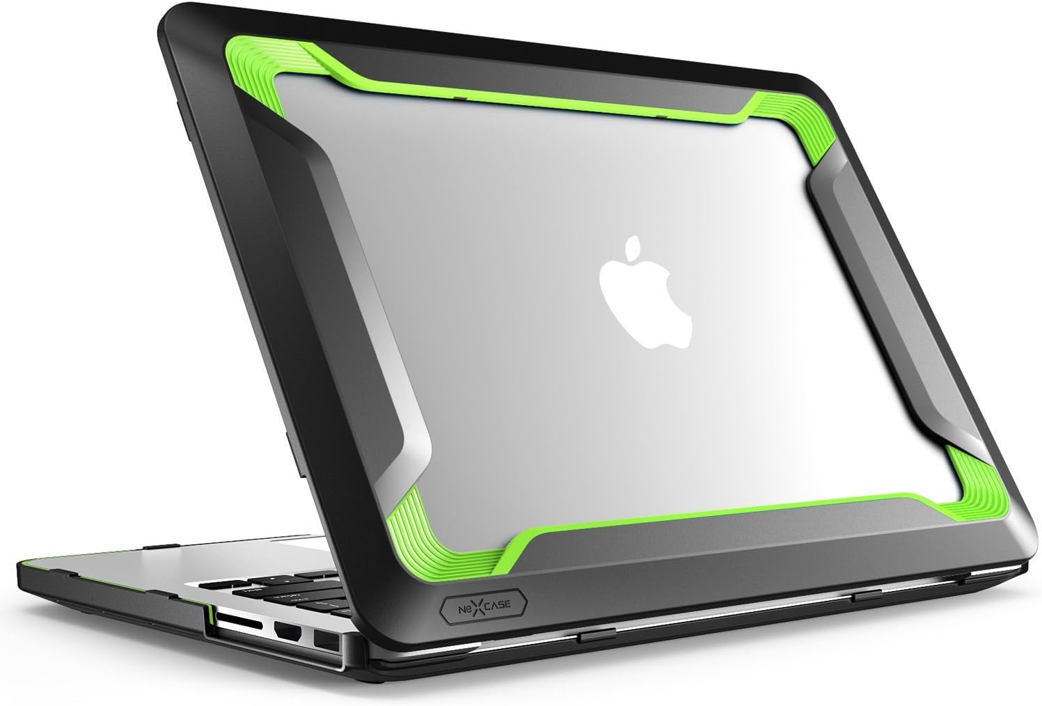 Macbook Pro 13 Case, NexCase [Heavy Duty] Slim Rubberized [Snap on] [Dual Layer] Hard Case Cover with TPU Bumper Cover for Apple Macbook Pro 13-inch 13" A1502 , A1425 2015 Release (Green)