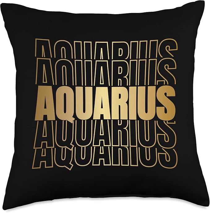 Zodiac Aquarius Throw Pillow