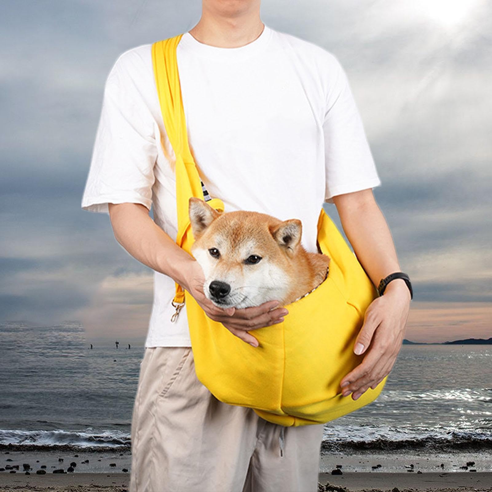 Transportador para perros pequeños y gatos, bolsa reversible para perros pequeños, bolsa ajustable para mascotas, transportador manos libres para viajes, caminar al aire libre