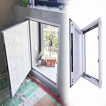Customizable Size Waterproof Aluminum Access Panel, Plumbing/Crawl Space/HVAC/Loft Access Hatch, Lockable Concealed Heavy Access Door76X86cm/30x34in