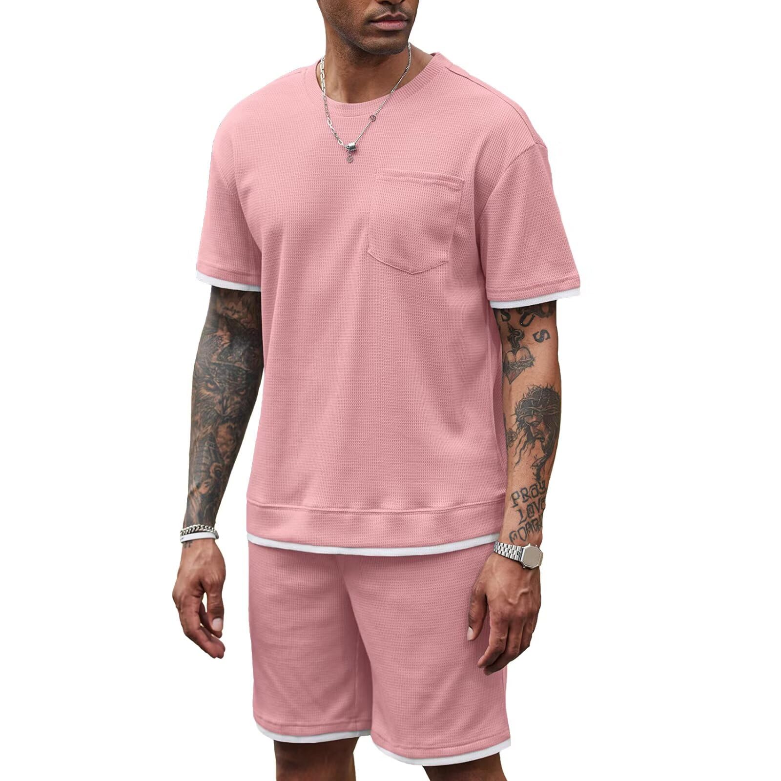 マサノリ　　　Tシャツ　ハーフパンツ　セット メンズ 半袖tシャツ ハーフパンツセット[品番：II000011778