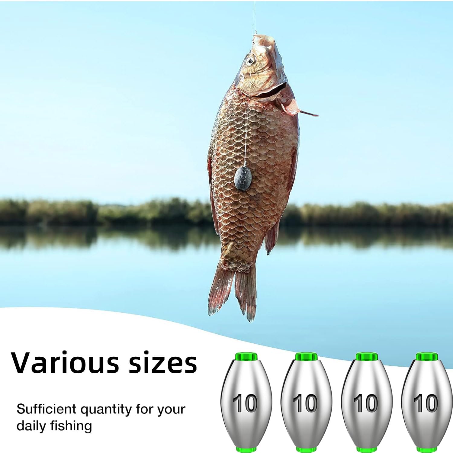 Poids De Pêche 10 Pcs Portable Réutilisable Rotation De Pêche Poids